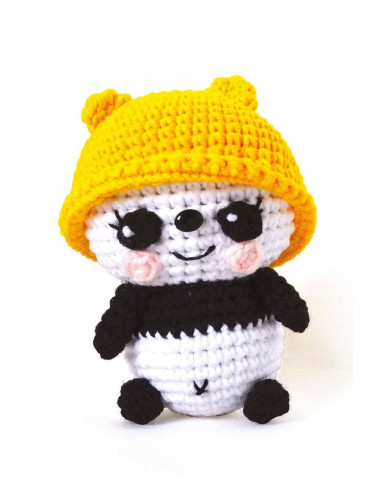 Комплект за плетене на една кука Graine Creative Panda Amigurumi Kit