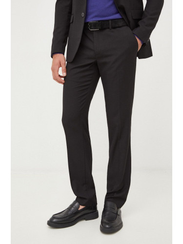 Панталони Sisley в черно със стандартна кройка