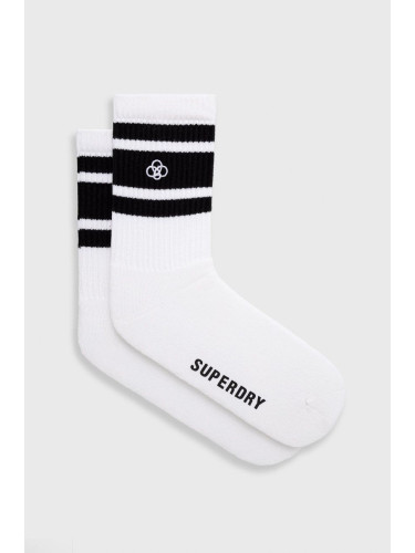 Чорапи Superdry мъжки в бяло