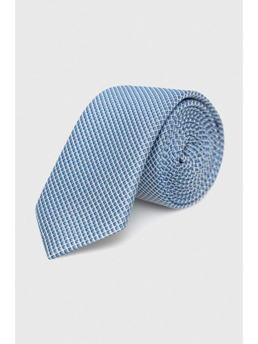 Вратовръзка с коприна BOSS в синьо
