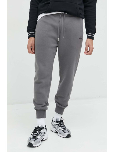 Спортен панталон Abercrombie & Fitch в сиво с изчистен дизайн
