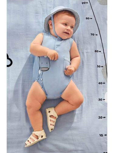 Бебешки памучен комплект Mayoral Newborn в синьо