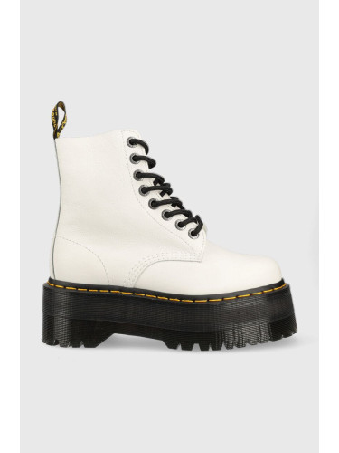 Кожени кубинки Dr. Martens 1460 Pascal Max в бяло с платформа DM26925113