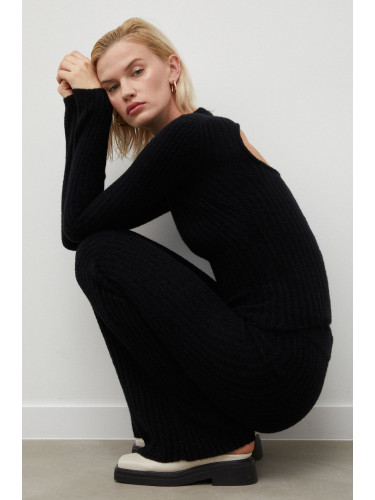 Вълнен пуловер Herskind дамски в черно от лека материя
