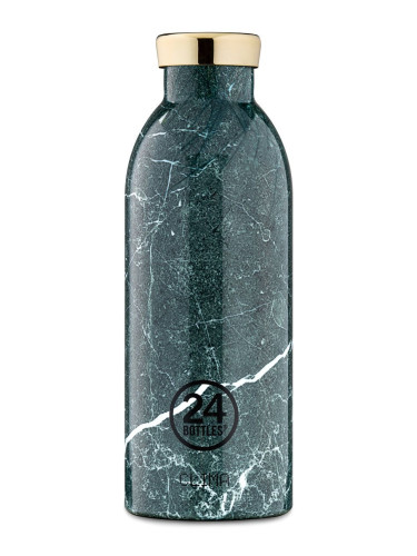 24bottles - Термобутилка Clima Green Marble 500ml