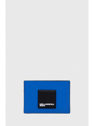 Калъф за карти Karl Lagerfeld Jeans в синьо
