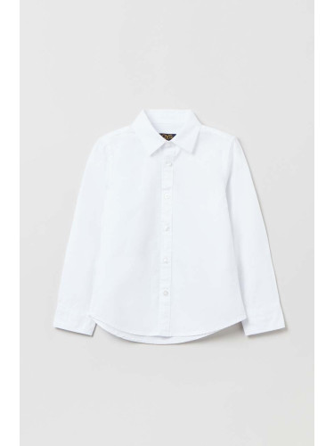 Детска памучна риза OVS в бяло