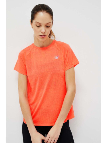Тениска за бягане New Balance Impact Run в оранжево