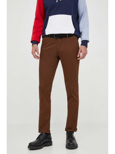 Панталон Polo Ralph Lauren в кафяво с кройка по тялото 710644988