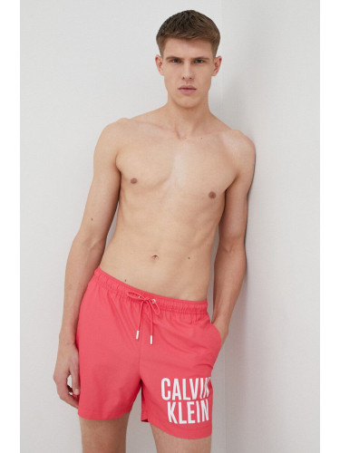 Плувни шорти Calvin Klein в розово