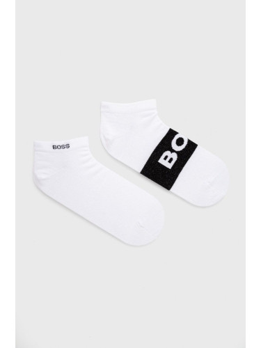Чорапи BOSS  (2 чифта) мъжки в бяло 50469720