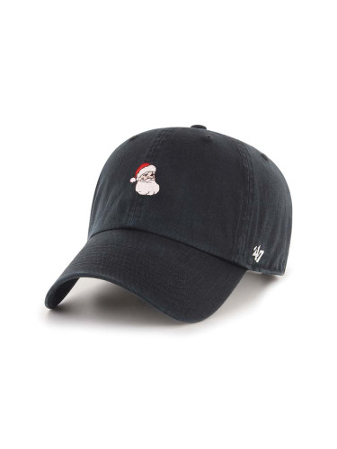 Памучна шапка 47 brand в черно с апликация