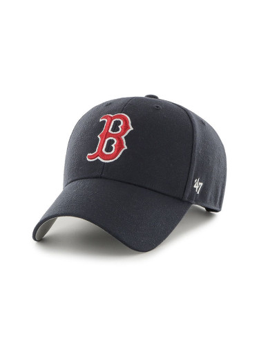 Шапка 47 brand MLB Boston Red Socks в черно с апликация