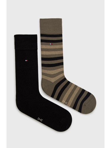 Чорапи Tommy Hilfiger в зелено 472001001