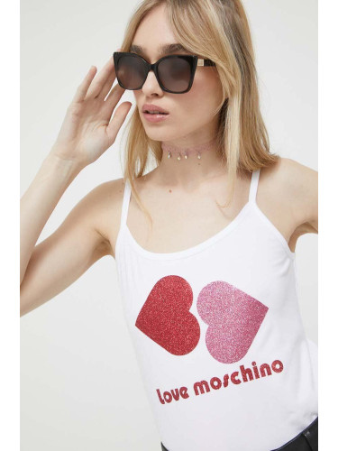 Топ Love Moschino дамски в бяло