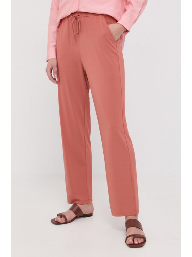 Панталон Max Mara Leisure в розово със стандартна кройка, с висока талия