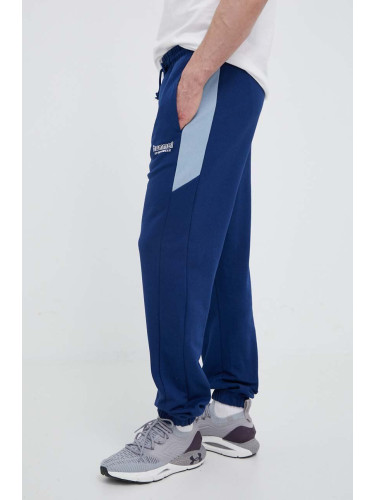 Памучен спортен панталон Hummel в тъмносиньо с изчистен дизайн