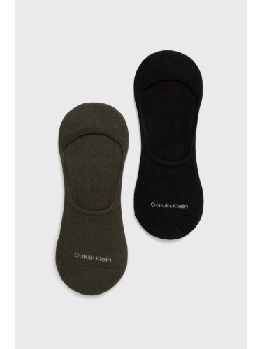 Чорапи Calvin Klein (2 чифта) в зелено 701218708