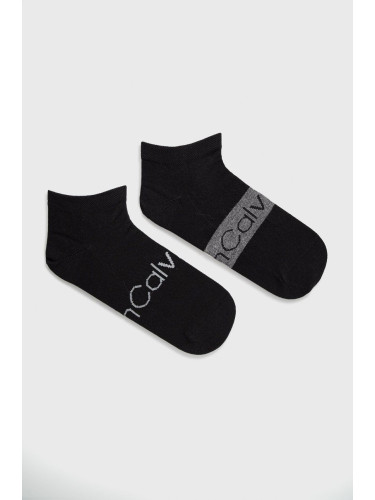 Чорапи Calvin Klein (2 чифта) мъжки в черно 701218712