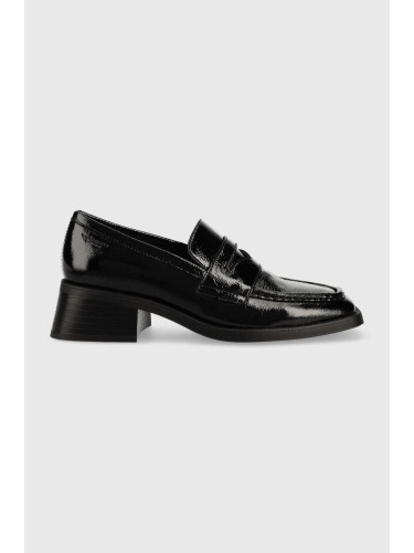 Кожени обувки с дебел ток Vagabond Shoemakers Blanca в черно с висок ток