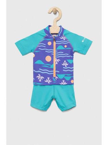 Бебешки бански костюм Columbia Sandy Shores Sunguard Suit в лилаво