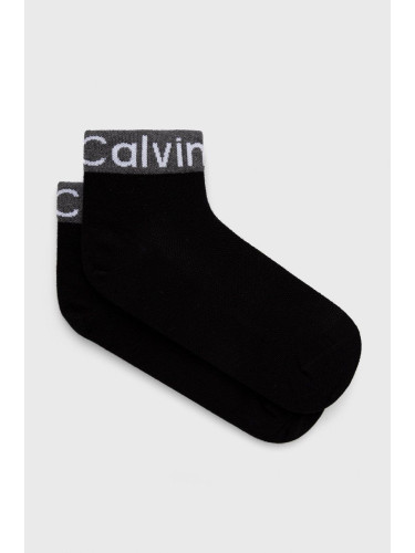 Чорапи Calvin Klein дамски в черно 701218785