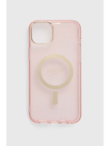 Кейс за телефон Guess iPhone 14 Plus 6.7" в розово