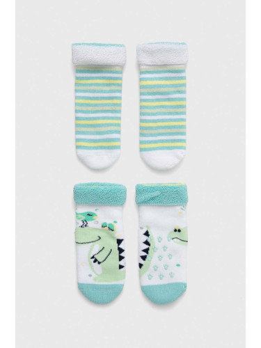 Бебешки чорапи United Colors of Benetton (2 броя) в тюркоазено