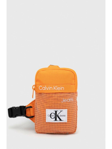 Чанта през рамо Calvin Klein Jeans в оранжево