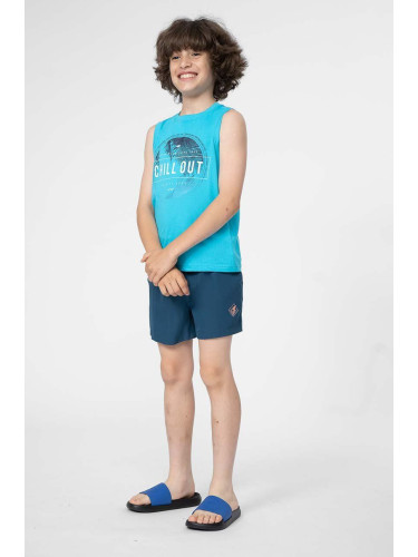 Детски къси панталони 4F M018 в синьо с изчистен дизайн