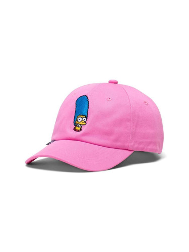 Памучна шапка Herschel X The Simpsons в розово с апликация