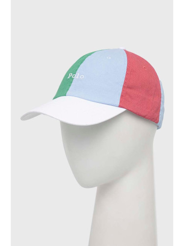 Памучна шапка Polo Ralph Lauren с изчистен дизайн