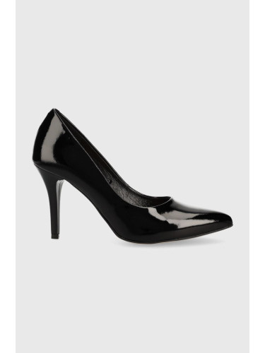 Обувки с висок ток Wojas в черно