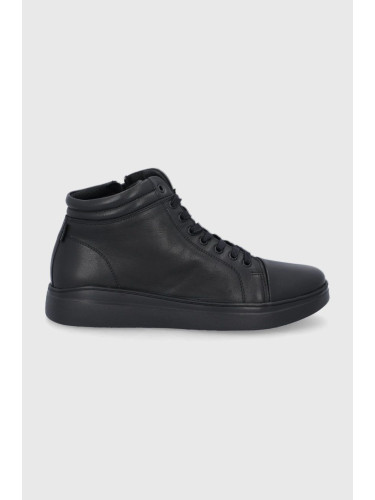 Кожени обувки Wojas мъжки в черно