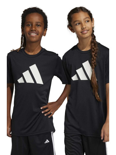 Детска тениска adidas U TR-ES LOGO в черно с принт