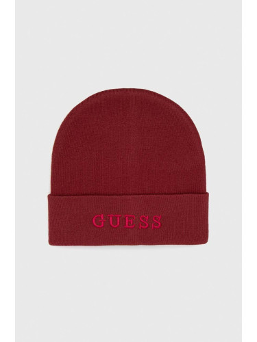 Шапка Guess в бордо