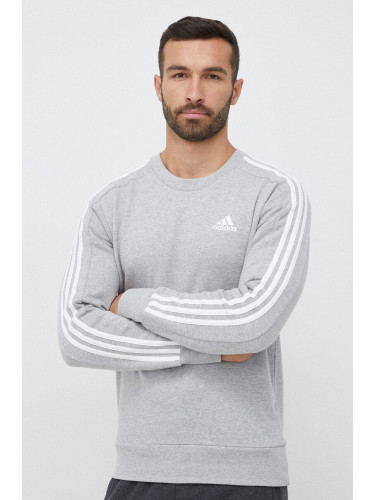 Памучен суичър adidas 0 в сиво меланж на IC9319