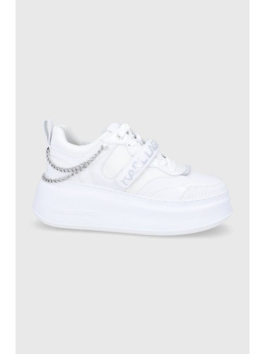 Обувки Karl Lagerfeld Anakapri в бяло с платформа