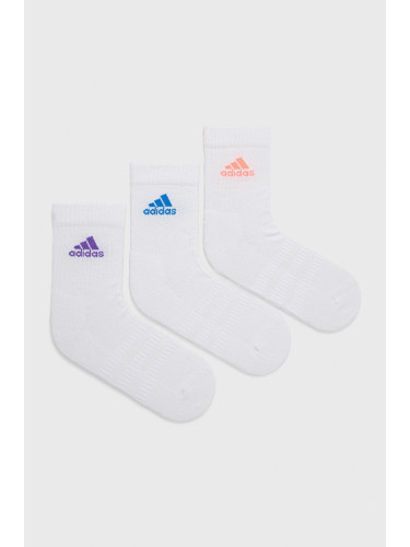 Чорапи adidas Performance (3 чифта) HE4994 дамски в бяло