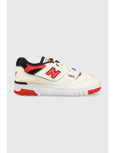 Кожени маратонки New Balance BB550VTB в бежово