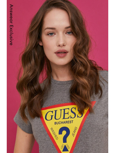 Тениска Guess дамска в сиво