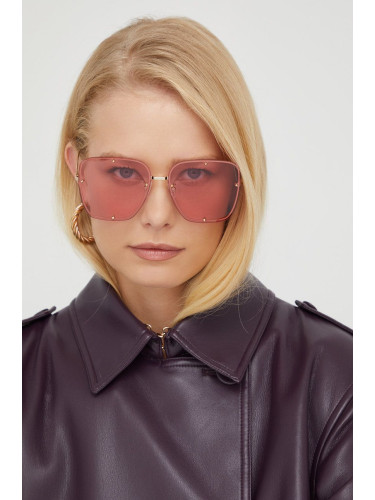 Слънчеви очила Alexander McQueen в розово