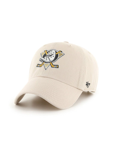 Шапка 47 brand Anaheim Ducks в бяло с апликация