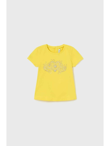 Бебешка тениска Mayoral в жълто