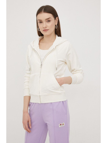 Суичър Juicy Couture дамски в бежово с изчистен дизайн