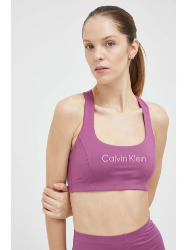 Спортен сутиен Calvin Klein Performance Essentials в лилаво