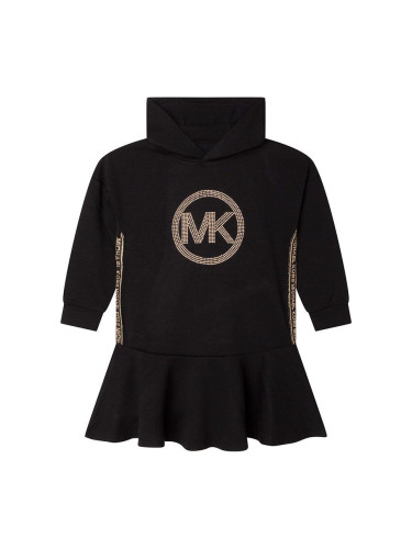 Детска рокля Michael Kors в черно къс модел разкроен модел