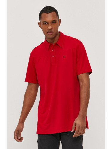 Тениска с яка Wrangler мъжка в червено с изчистен дизайн