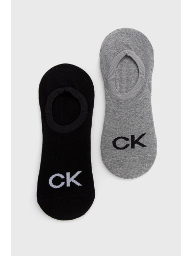 Чорапи Calvin Klein мъжки в сиво 701218716