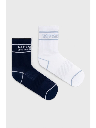 Чорапи Karl Lagerfeld в тъмносиньо